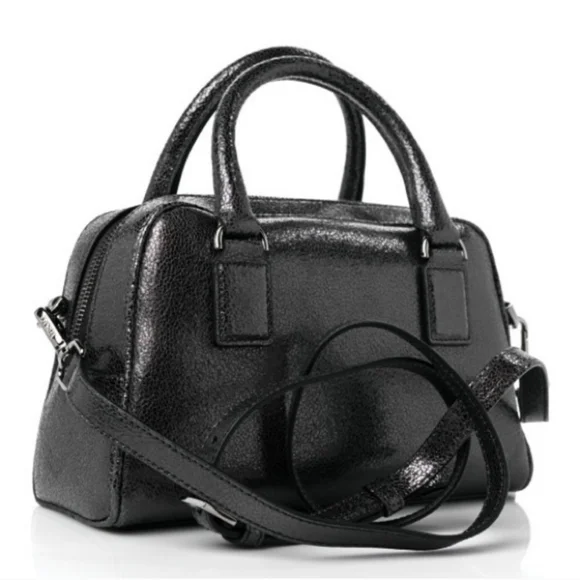 BNWT Versace Metallic Calfskin Virtus Bowling Bag! - Picture 4 of 7